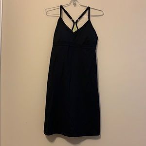 Athleta Black Dress Small Racerback shelf Bra